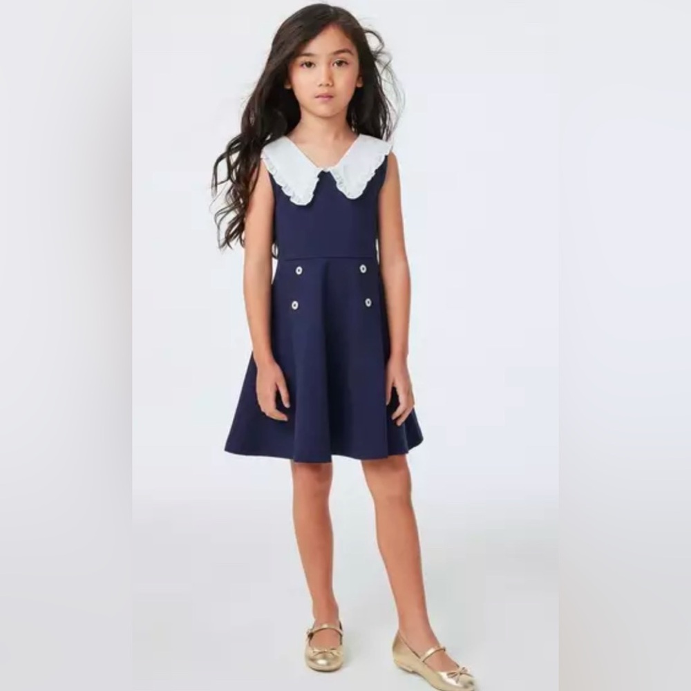 Janie & Jack Ruffle Collar Ponte Dress Size 3